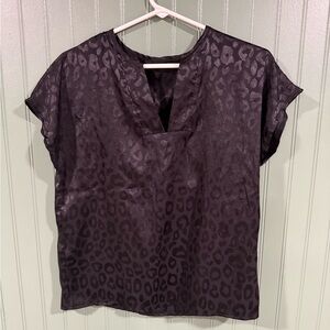 SHEIN Black Leopard Print Blouse